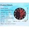 thumbnail image 3 of Dreamtimes 3D Magic Head of Angry Red Dragon Print Round Wall Clock Decorative, 10 Inch Battery Operated Quartz Analog Quiet Desk Clock for Home,Office,School, 3 of 5