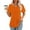 Orange, variant on Aueoeo Cute Summer Tops for Women Women's Summer Tops Women's Casual Short Sleeve Plain Tunic Tops Loose Round Neck Solid Basic Tee Shirt Flowy Blouse Up To 60% Off On