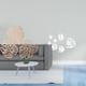 thumbnail image 2 of Juego de decoración de pared con espejo acrílico con hojas de palma y peces para dormitorio, baño y sala de estar con temática de selva tropical., 2 of 8