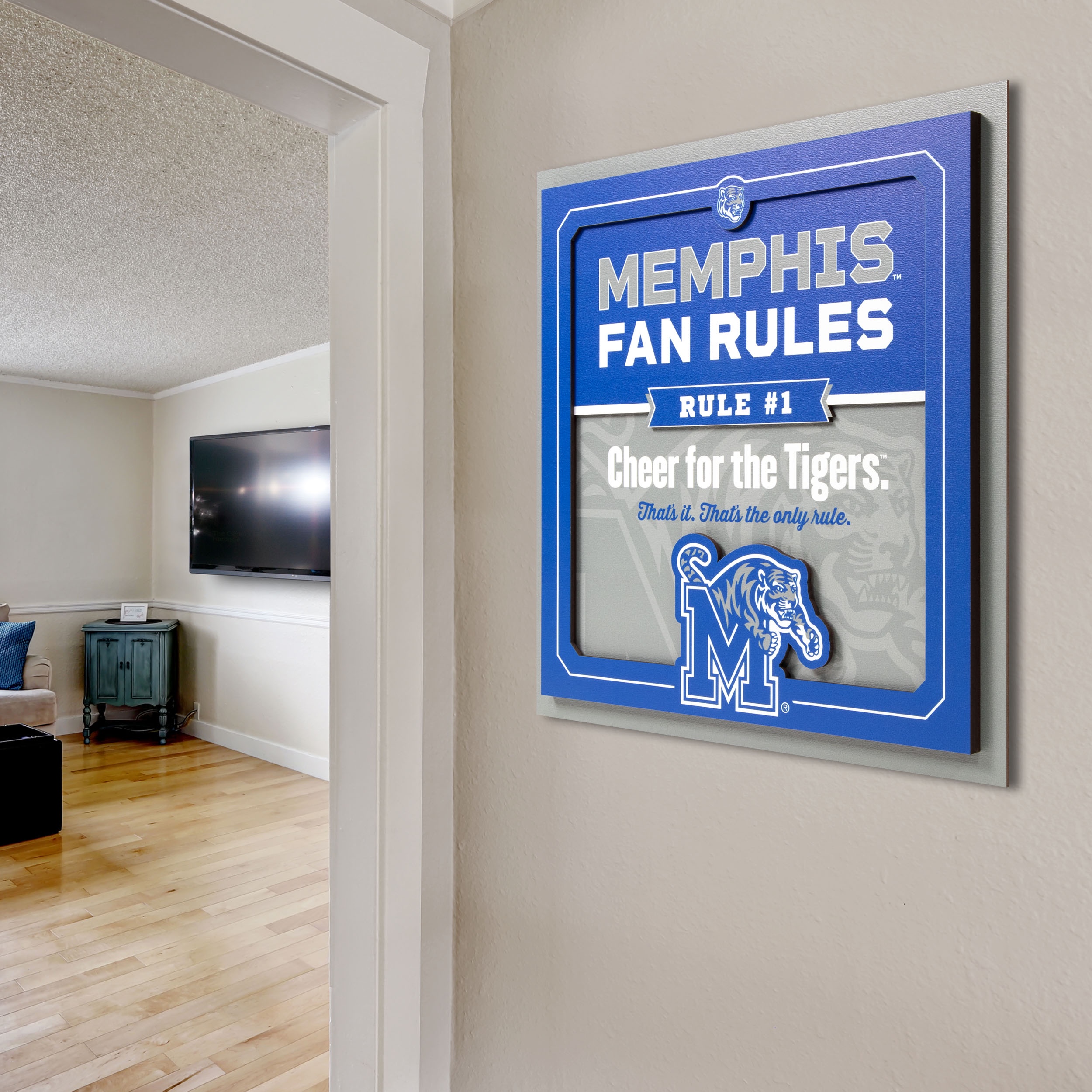 YouTheFan NCAA Memphis Tigers Fan Rules 3D Wall Art