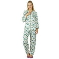 thumbnail image 2 of Bimba Women Rayon Night Wear Pajama Set Printed Full Sleeve Shirt with Pyjamas, 2 of 5