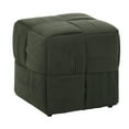 thumbnail image 5 of Ottoman Foot Rest, Soft Comfortable Square Corduroy Woven Design, Multi-Purpose Footrest Floor Seat Vanity Stool for Living Room Bedroom Nursery, No Installation Required, Green, 5 of 9