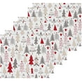thumbnail image 3 of SKYSONIC Christmas Tree Washcloths Set of 4, Highly Absorbent Soft Cotton Fingertip Towels for Bathroom, Kitchen, Gym, Spa, Home Decor, 12 x 12 Inch, 3 of 7