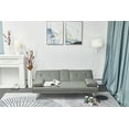 thumbnail image 4 of Neza Convertible Faux Leather Sofa Bed  - Grey, 4 of 18