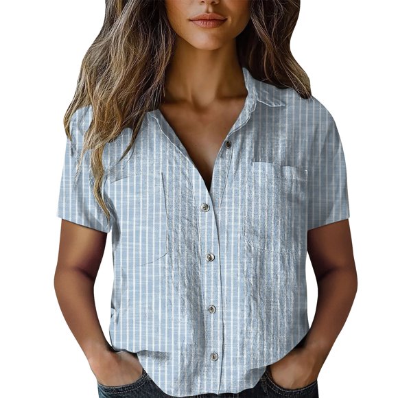 WZXFASHION Vintage Boho Tops For Women Floral Print Shirt Casual Short Sleeve Button Up Blouses Short Sleeve Boho Shirts Tops Clearance Items Women Shirts