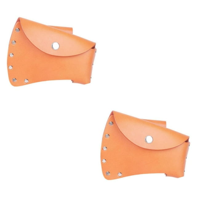relayinert Leather Hatchet Sheath Chopper Hammer Handle Holder Double Head Cover Set Sturdy and Efficient Type 2 2Set