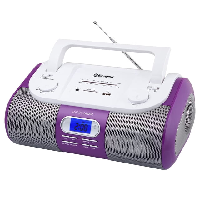 Radio AM/FM portátil HANNLOMAX HX-509R Bluetooth USB/SD Púrpura
