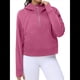thumbnail image 2 of Sudadera con Capucha para Mujer, de Larga, Corta, con Media Cremallera y Bolsillos con Orificio para el Pulgar. Rosa Roja XL, 2 of 6