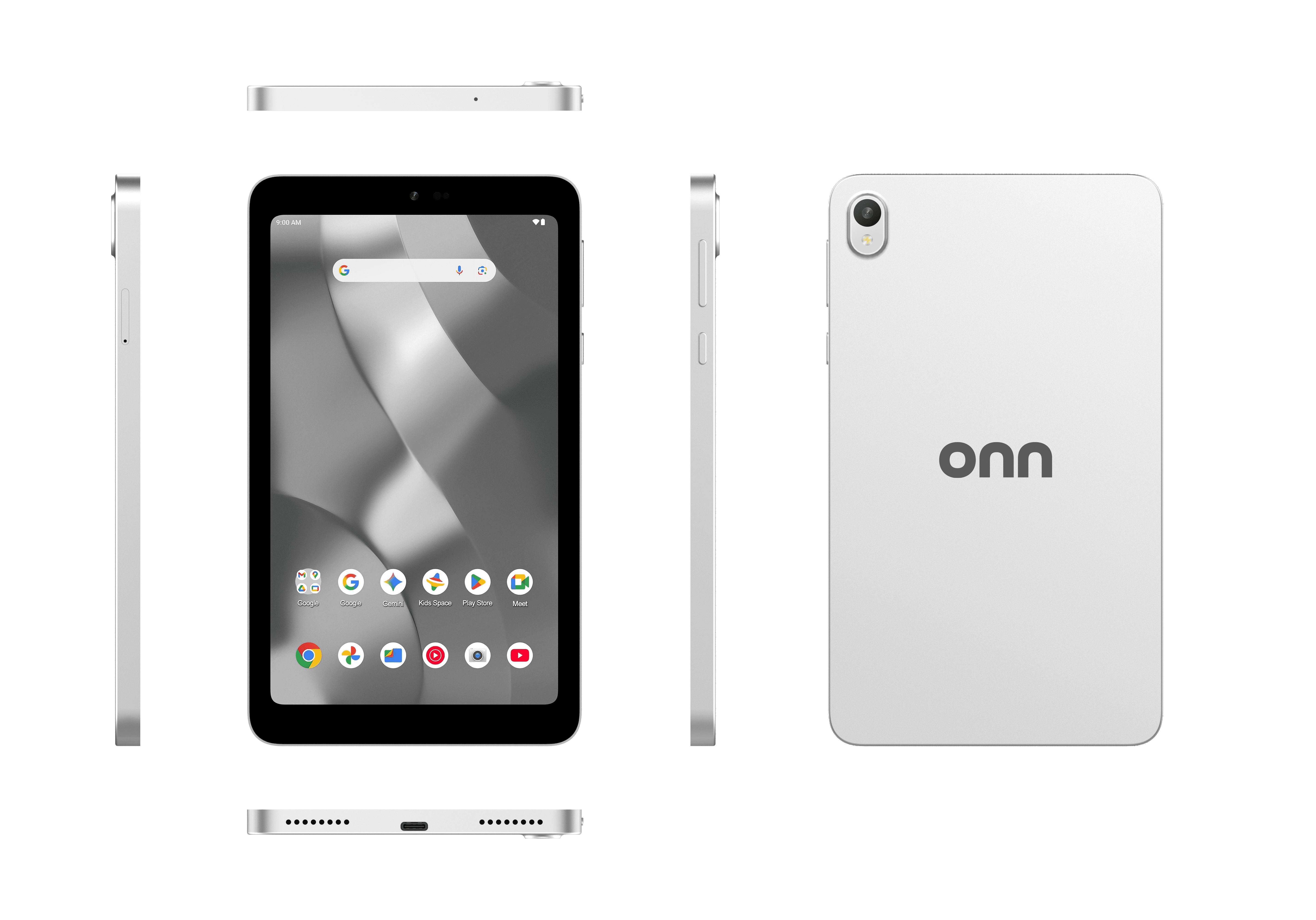 onn 7" Core Tablet, 64 GB, Android 16, Silver (2026 Model)