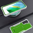thumbnail image 2 of FITO For Samsung Galaxy S21 FE Case, Phone Case with Screen Protector and Kickstand (Green), 2 of 7