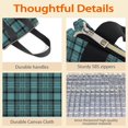 thumbnail image 4 of Blue and Black Checkered Pattern Insulated Lunch Bag for Women Men, Large Portable Soft Cooler Tote, Thermal Food Storage Bag with Pearl Cotton, 8.66L, 8.75"x5.75"x9.5", 4 of 6