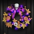 thumbnail image 4 of Guirnalda de Halloween Calabaza Guirnalda de arce Guirnalda decorativa de de otoño Decoración de terror para porche Exterior, 4 of 8