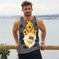 thumbnail image 6 of KLL Bee Gnome With Sunflower Print Men's Muscle Gym Workout Stringer Tank Tops Bodybuilding Fitness T-Shirts Tank Tops Men-Large, 6 of 7