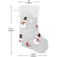 thumbnail image 2 of Coolnut Christmas Snowman Stocking 2PCS, Large Fireplace Xmas Hanging Stockings with Plush Cuff for Family Holiday Party Decorations, 17.71"x 12.20", 2 of 7