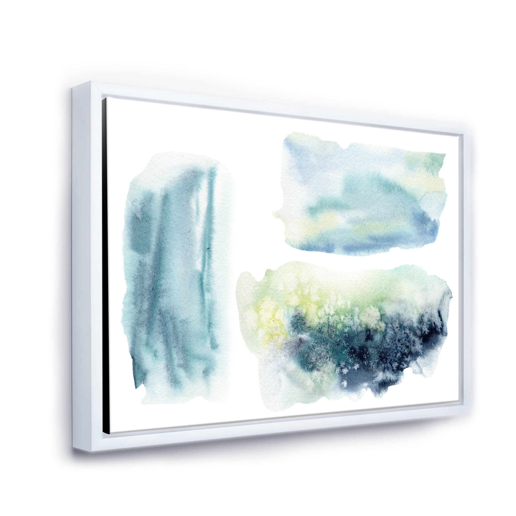 Designart 'Abstract Clouds Underwater' Modern Framed Canvas Wall Art Print