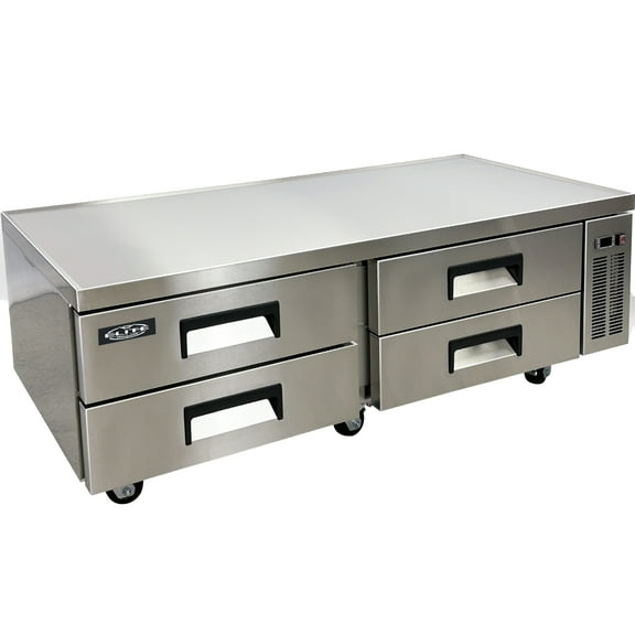 72 in. 4 Drawer Refrigerated Commercial Chef Base 47 Cu.Ft. Kitchen Equipment Stand Refrigerator, NSF Certified