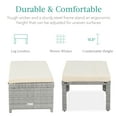 thumbnail image 3 of Best Choice Products Set of 2 Multipurpose Patio Wicker Ottomans w/ Removable Cushions - Gray/Cream, 3 of 8