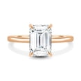 thumbnail image 5 of ESTE ORIGIN 2Ct Emerald Cut Lab-Grown Diamond Engagement Ring 18K Rose Gold Hidden Halo Solitaire Ring For Her, US 7.5., 5 of 8