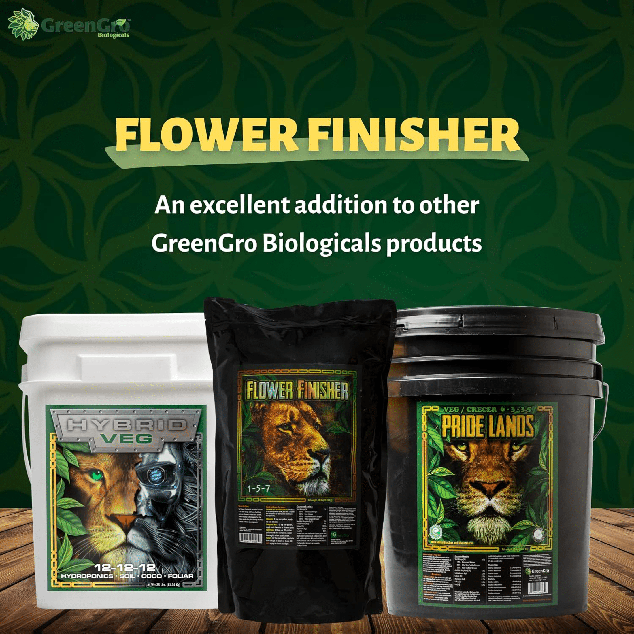 Flower Finisher - Fertilizer for Final Stages of Flower Growth - 35 lb Bucket by GreenGro