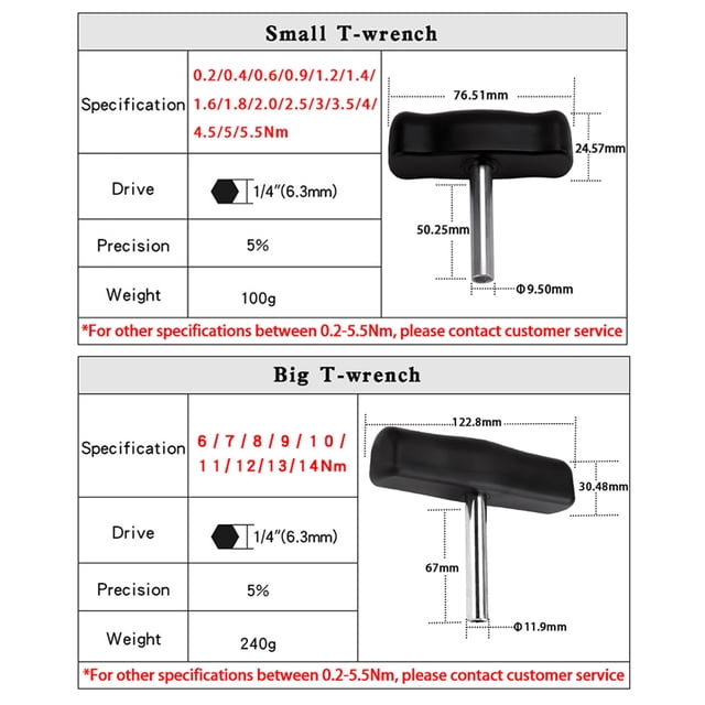 Wrench,Compatible With 1/4-inch Torque Wrench T-wrench Definite Wrench Adapter Rods Pneumatic Wrench