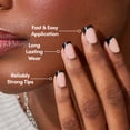 thumbnail image 4 of DIGI by Glamnetic Short Square Artificial Press-on Nails, Blackout French, 24 Pieces, 4 of 12
