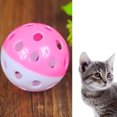 thumbnail image 1 of Flmtop Plastic Puppy Cat Round Play Ball with Bell Pounce Chase Rattle Pet Chew Toys, 1 of 8