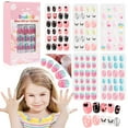 thumbnail image 5 of Children's Fake Nails, Kids Nail Art Set, Reusable Nail Stickers with Nail Files, Eco-Friendly Material, Easy to Use and Trim, Suitable for Parties, Weddings, Daily Wear, Non-Toxic Design, 5 of 9