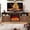 Walnut-Fireplace, variant on LUCKYELF Modern TV Stand for TVs up to 80", Entertainment Center with Storage, Media TV Console Table for Living Room, Bedroom, Black Color