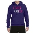 thumbnail image 2 of Fight Cancer Ribbon Unisex Graphic Hoodie Sweatshirt, Purple, 3XL, 2 of 3
