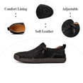 thumbnail image 2 of Mens Casual Loafers Lightweight Walking Shoes Slip Resistant Driving Shoes Comfortable Fashion Oxford Shoes Black 9.5 US, 2 of 7