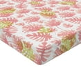 thumbnail image 4 of Ambesonne Tropical Fitted Sheet, Abstract Monsteras Exotic, Twin XL Size, Pale Salmon and Green, 4 of 5