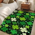 thumbnail image 4 of Area Rugs 2.7'x5', St. Patrick's Day Carpet for Living Room Bedroom Dining Room, Lucky Shamrocks Spring Leaves Plants Throw Kitchen Rugs Non Slip Washable Rectangle Indoor Outdoor Rugs, 4 of 8