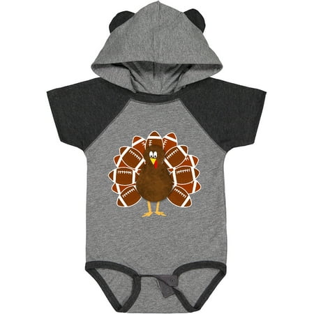 

Inktastic Thanksgiving Craft Paper Football Turkey Boys or Girls Baby Bodysuit