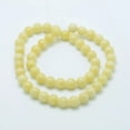 thumbnail image 3 of 1strand Natural Mashan Jade Round Beads Strands Dyed Light Yellow 4mm Hole: 1mm about 98pcs/strand 15.7 inch Yellow, 3 of 3