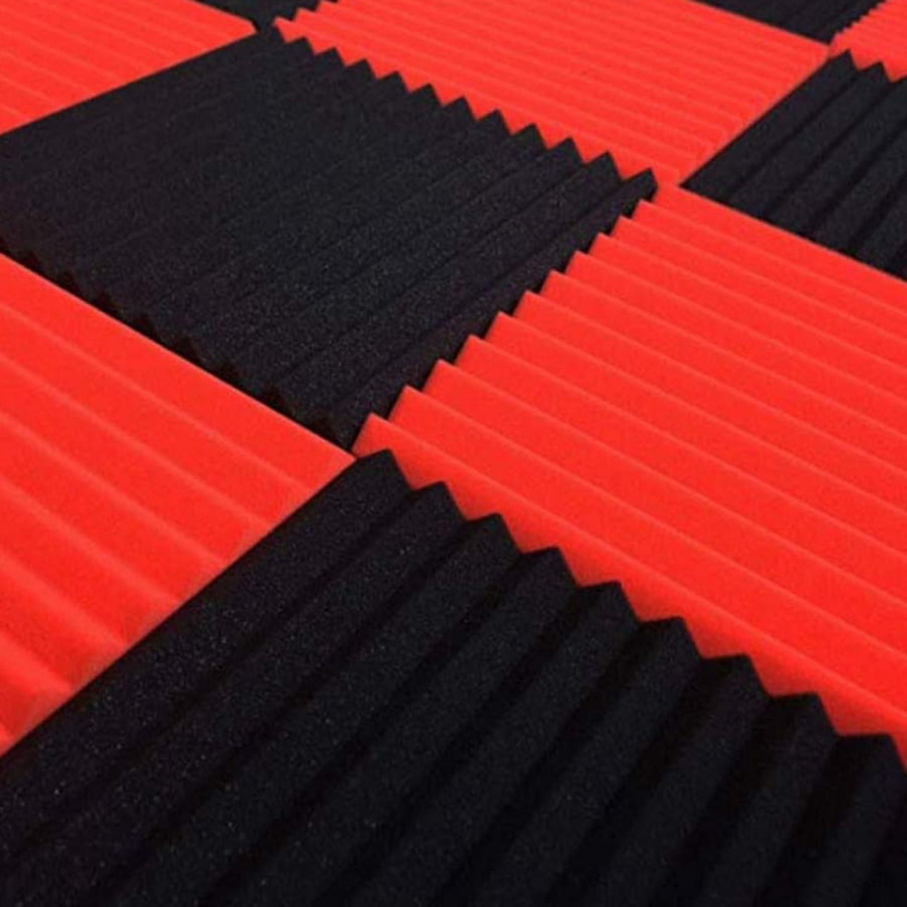 48 Pcs Sound Insulation Board Acoustic Panel Foam Wedge Fireproof Soundproof Cushion Wall Board,2.5 x 30 x 30cm