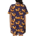 thumbnail image 6 of Fuzoiu Stars and Fox Cute Print Women's Short-Sleeved Pajama Set,Lounge Sleepwear Set,Womens Pajama Sets 2 Piece,Button-Up Top and Shorts with Pockets-XX-Large, 6 of 7