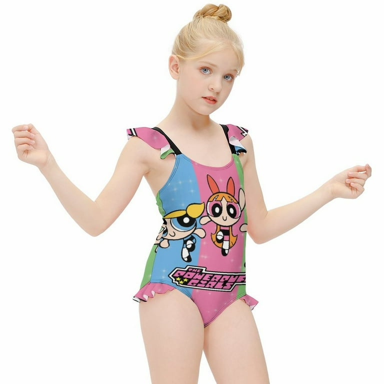 Superpower Girls Costume Swimsuits One Piece Swimwear Toddler