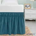 thumbnail image 7 of Subrtex Easy Fit Dust Ruffle, Wrap around Bed Skirts with Long Tailored Drop(Twin, Peacock Blue), 7 of 7
