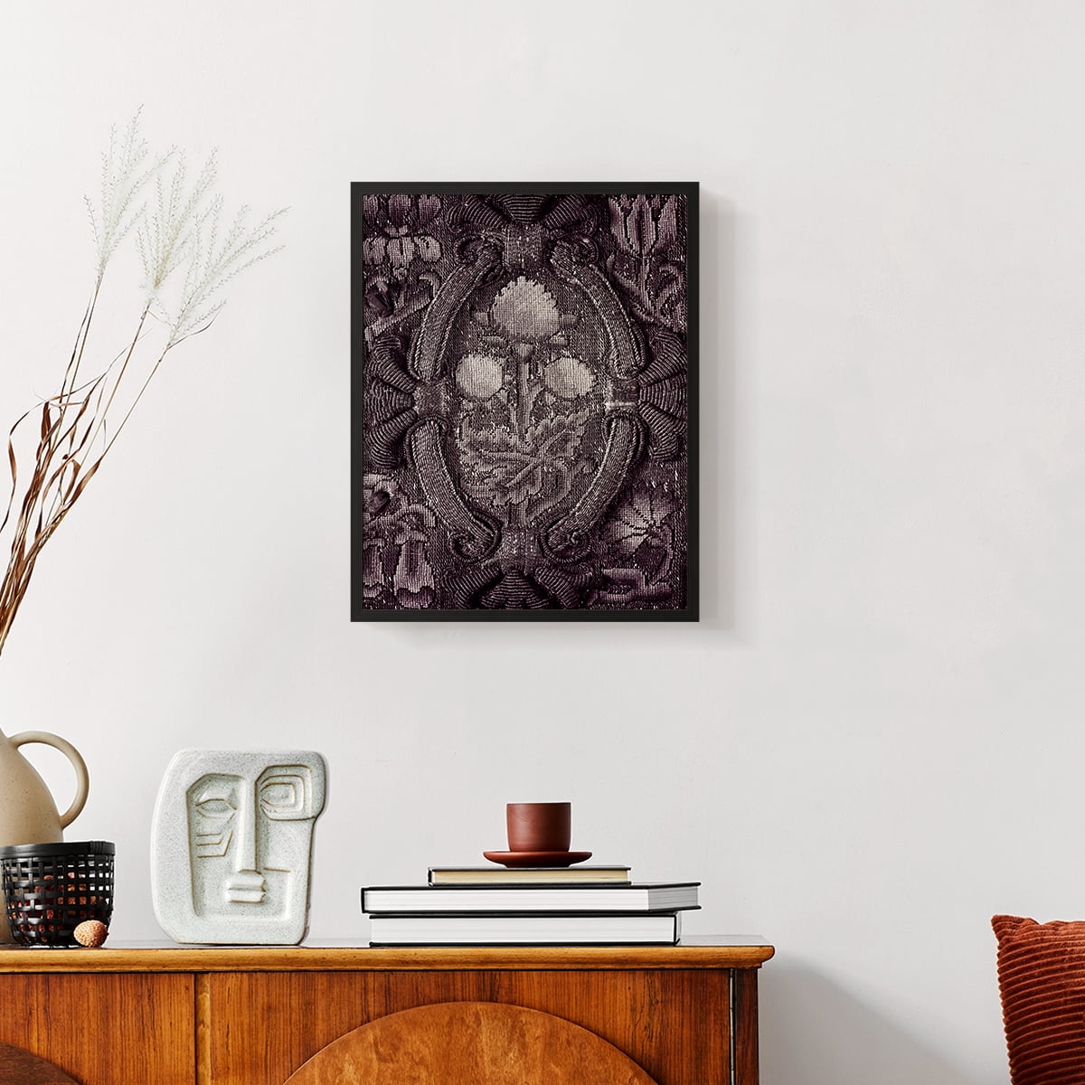 Vintage Abstract Print CLII - 14in. x 11in. Vintage Framed Print in Black Wood Frame
