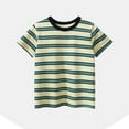 thumbnail image 2 of Boys T Shirts Summer Striped Short Sleeve Tees Crewneck Casual Basic Tops Clothes for Boys Size 2-10, 2 of 5