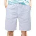thumbnail image 4 of ibiyuan Mens Casual Shorts Sweat Shorts Men Gym Shorts Chinos Short Stretch Elastic Waist Drawstring Mens Shorts Athletic Wide Leg Basketball Shorts Cotton Summer Beach Golf Shorts, 4 of 7