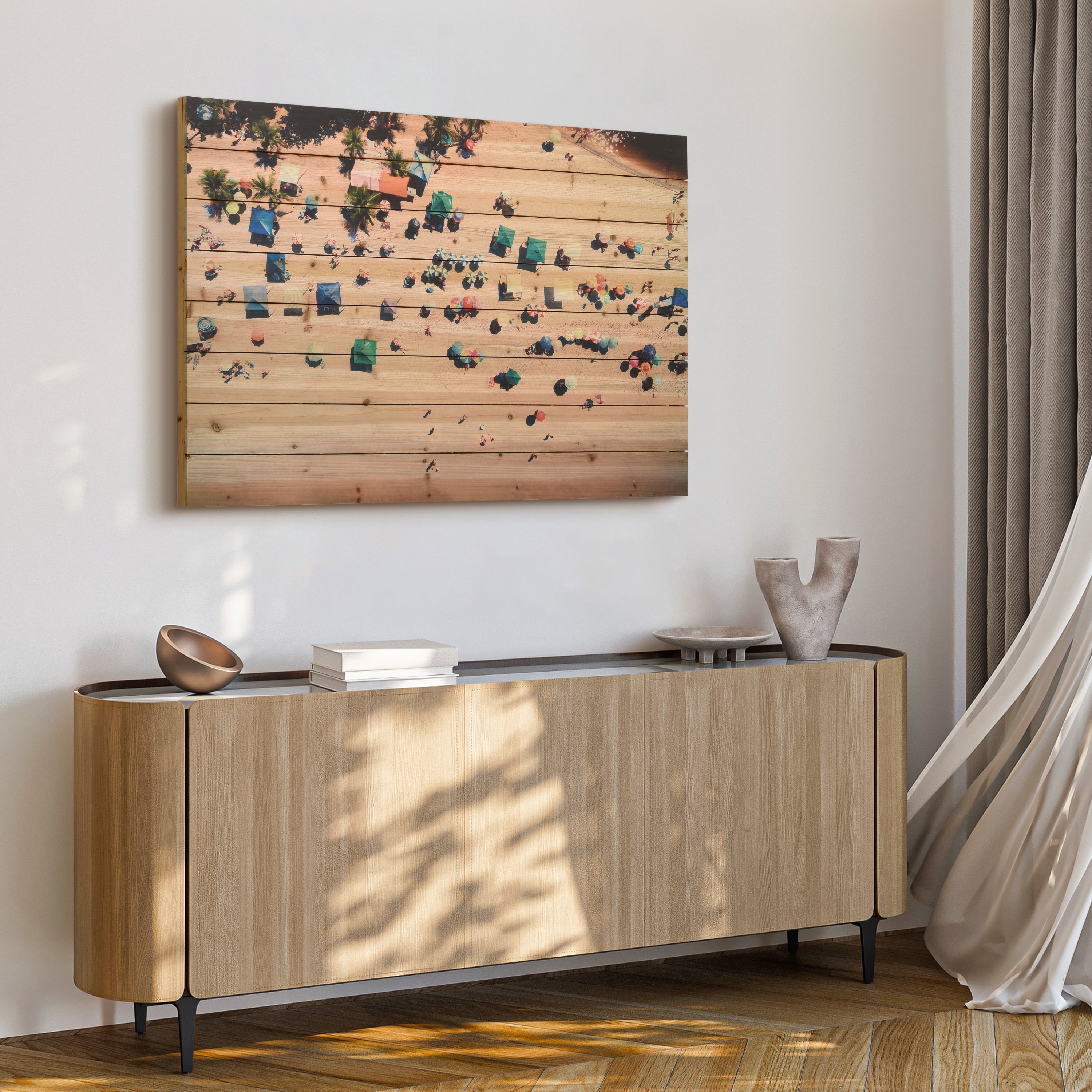 Empire Art Direct Beach Print on Solid Wood Wall Art, 30" x 45", Ready to Hang