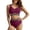 AB15 Wine, variant on Bainana Two Piece Swimwear For Women Floral Print Tankini Top With High Waisted Swim Shorts Comfortable Soft Ladies Beach Pool Party Bathing Suit Black Size L