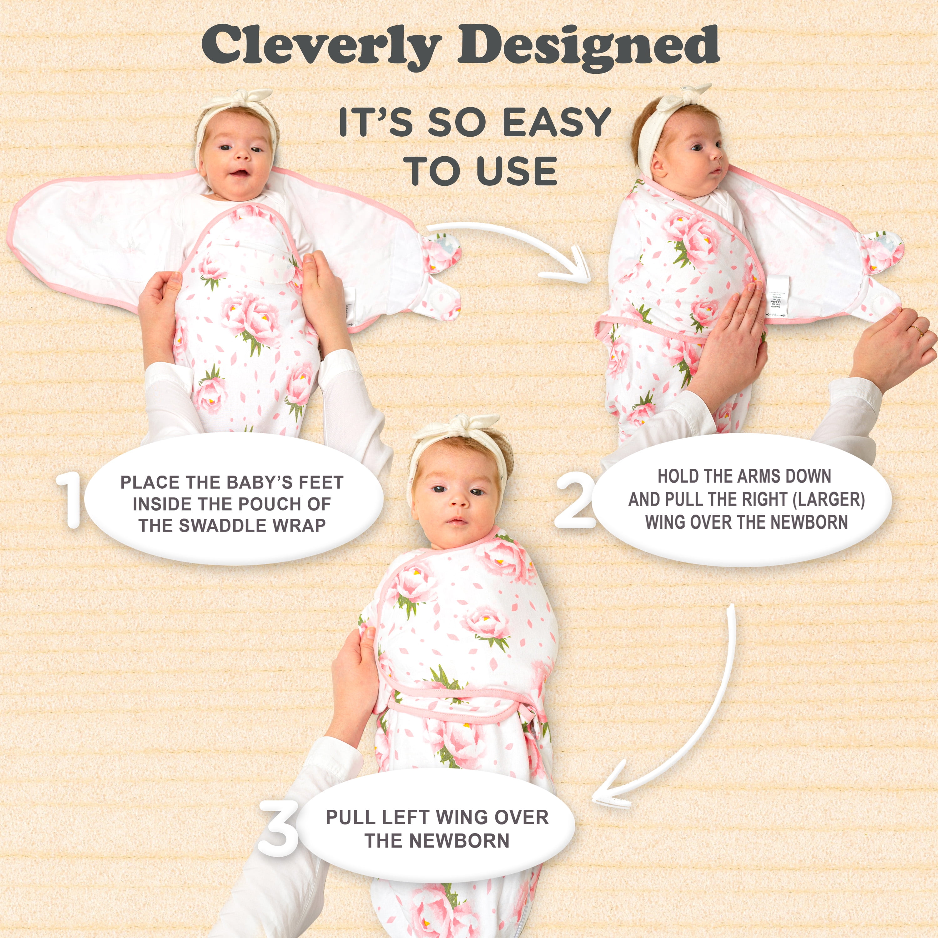 Baby Swaddles for Newborns - 3 Pack Baby Swaddles for 3-6 Months - Baby Swaddle Sleep Sack