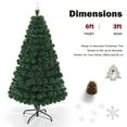 thumbnail image 2 of Costway 6' Pre-Lit Artificial Christmas Tree Fiber Optic w/Multicolor LED Lights & Stand, 2 of 9