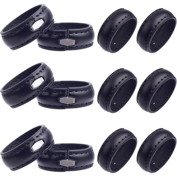 50Pcs Belt Loop Keeper Ring Leather with Alloy Waist Belt End Strap Fixing Holder Retainer Tool Buckle Belts Replacement for 1.42 Inch Wide Men Women Belt Straps Accessories Black Black