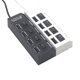 thumbnail image 1 of HUB USB 2.4 en blanco y negro con cuatro luces y HUB independiente, 1 of 2