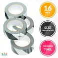 thumbnail image 2 of Black and White Aisle Marking Tape, 7 Mil Vinyl Floor Safety, 16 Count, 3 in x 36 ft, 2 of 8