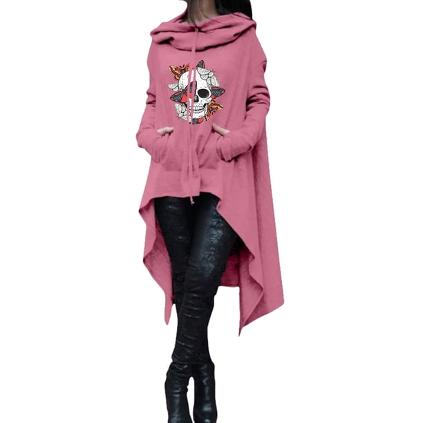 Blusa de manga larga con estampado de Halloween informal a la moda para mujer, jersey con capucha, Tops, sudadera Fridja fjkfkj5841
