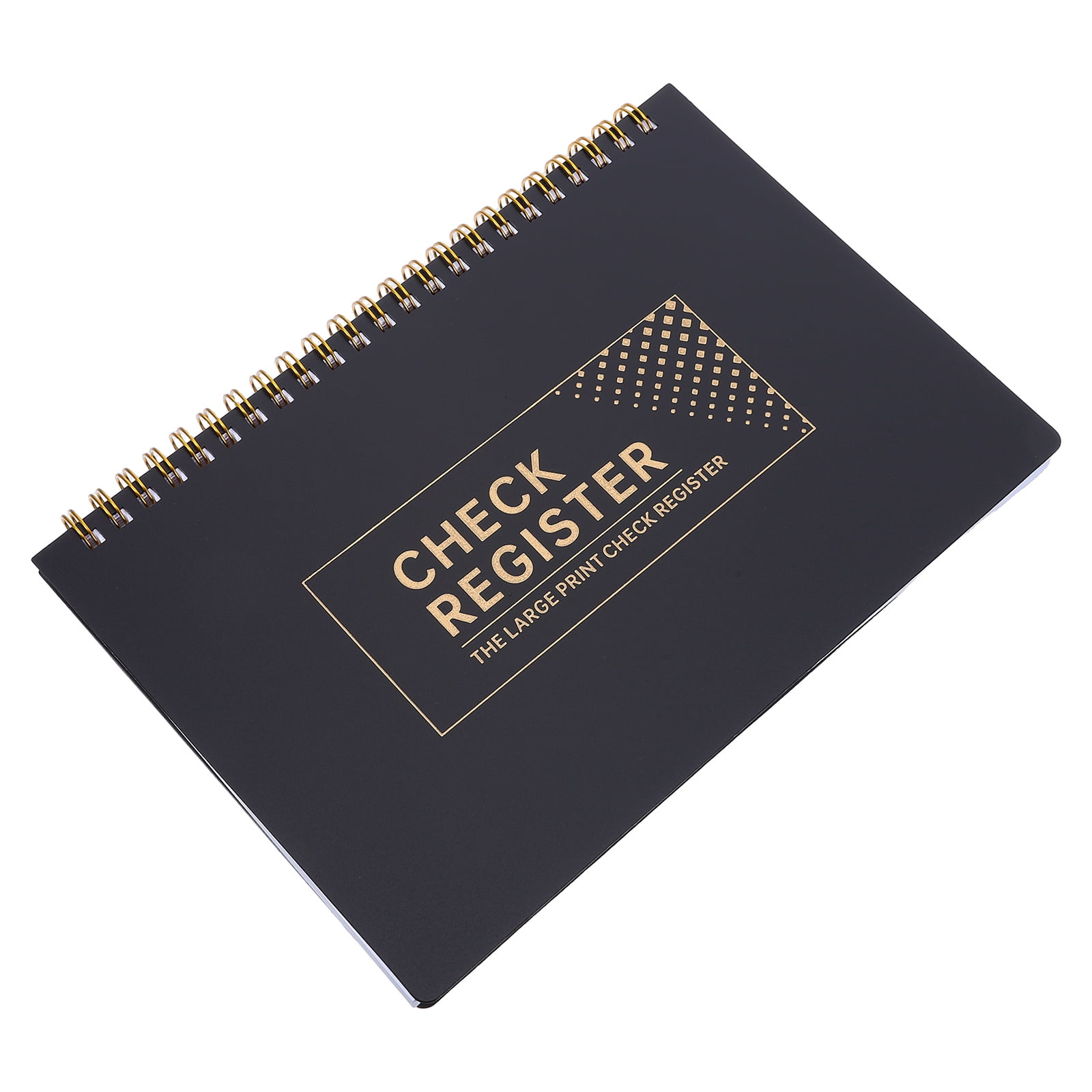 ORDDIART Black Cover Personal Bank Check Register Notebook 1 Pc